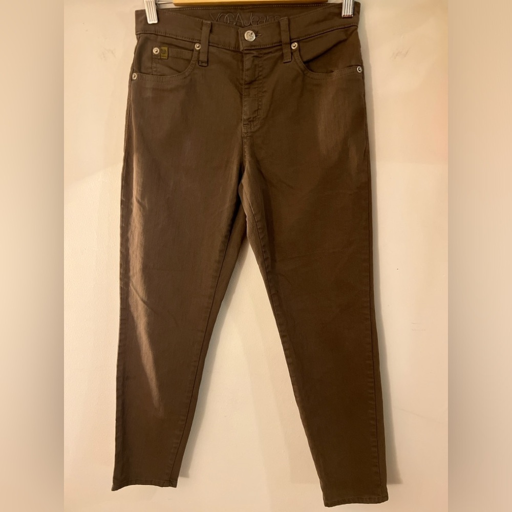 Second Yoga Jeans Straight Leg Green Jeans 26 GUC